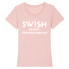 Teeshirt Femme Rose Blanc - 100% Coton BIO🌱 - Team Swish Basket