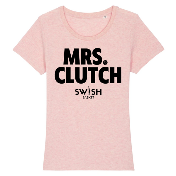 Tshirt Femme Rose Noir - 100% Coton BIO🌱 - Mrs Clutch