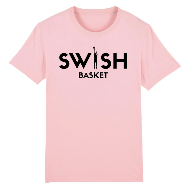 Teeshirt Homme Rose Noir - 100% Coton BIO🌱 - Swish Basket