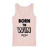 Débardeur Femme Rose Noir - 100% Coton BIO🌱 - Born to Win