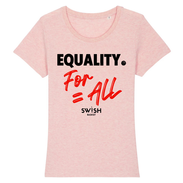 Tee Shirt Femme Rose Noir Rouge - 100% Coton BIO🌱 - Equality For All